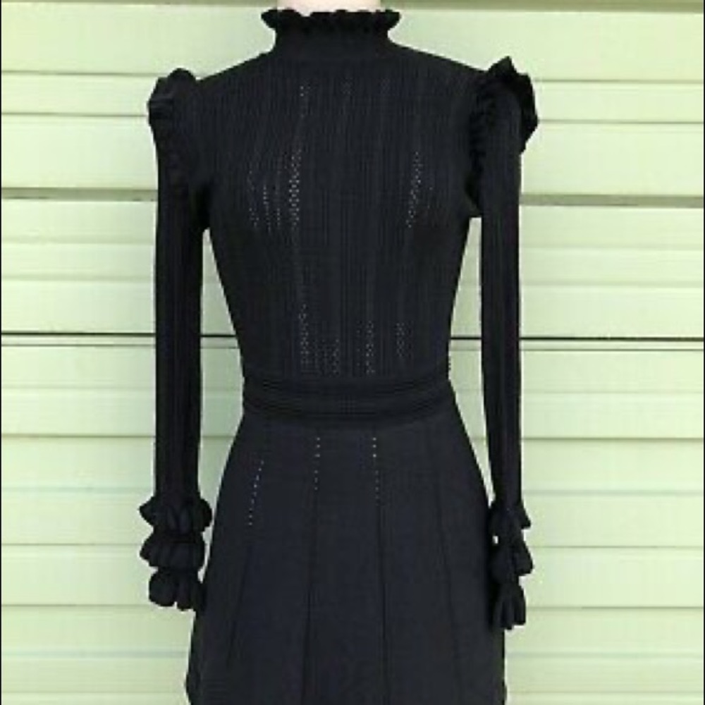 Zara Ruffled Knit Dress